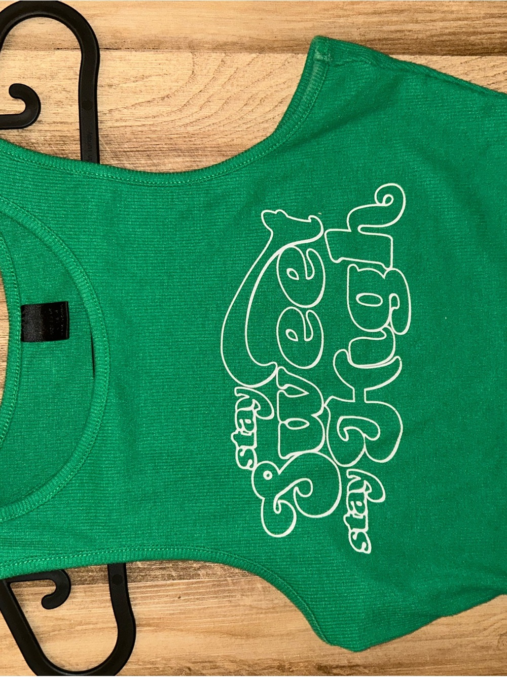 Stay Sweet Green Tank Top for Kids